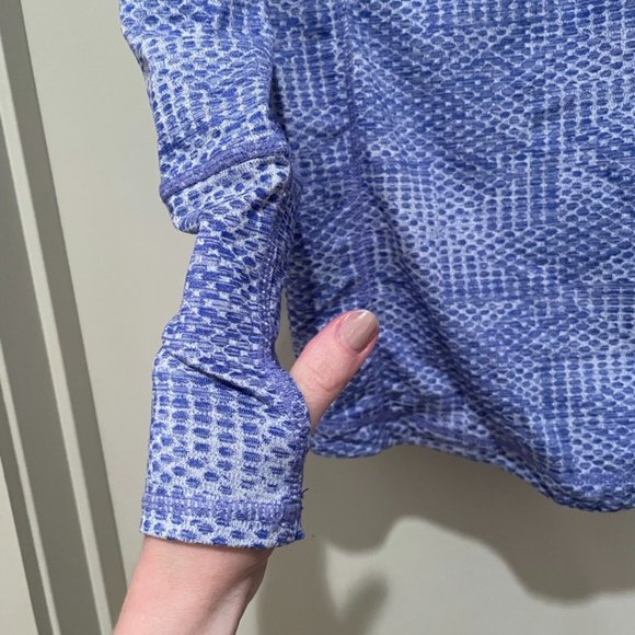 KIRKLAND SIGNATURE Periwinkle Blue Half Zip Running Shirt size S - Picture 4 of 4